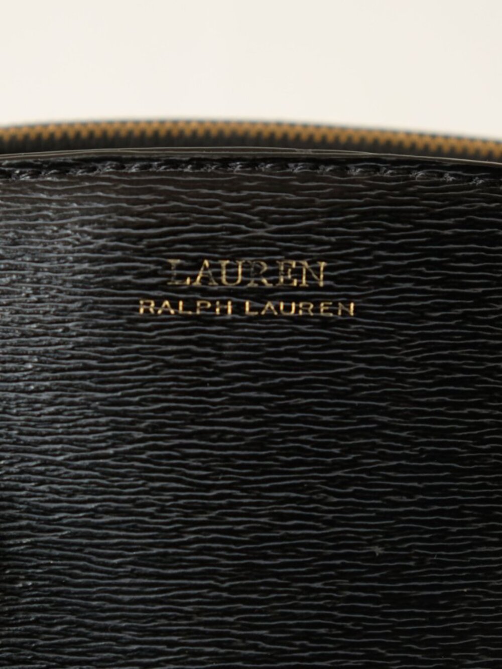 Authentic Lauren Ralph Lauren Saffiano Leather Mini Satchel, Black, 476699, GUC - Picture 6 of 15